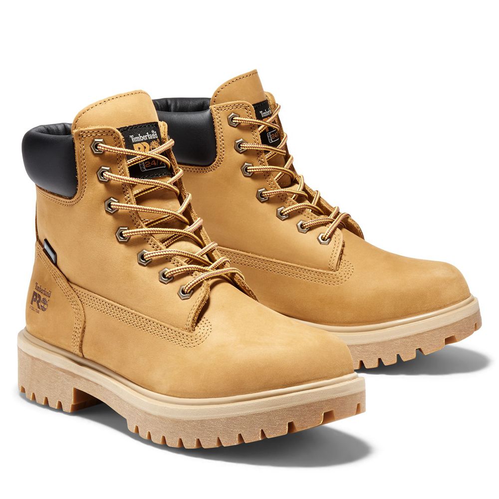 Timberland Pro Μποτακια Ανδρικα Καφε - Direct Attach 6\" Steel Toe - Greece 6023984-QM